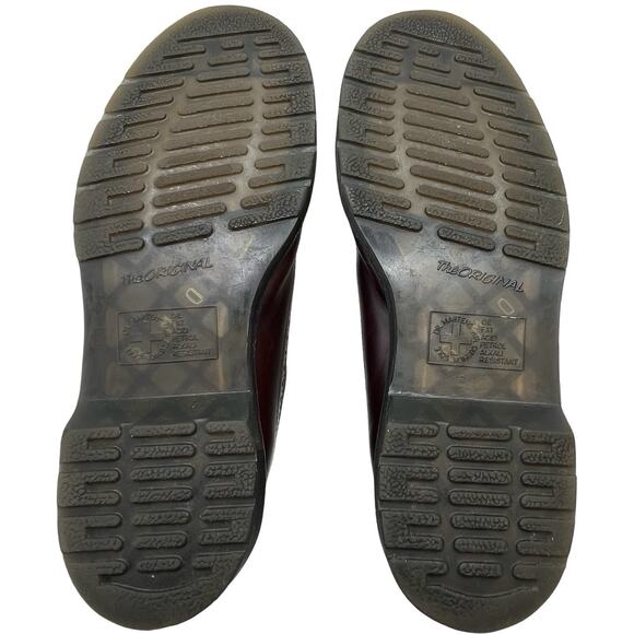 Dr. Martens Alfred Brogue Oxfords Black/Burgundy Leather AirWair Sole UK 9 US 10 - Picture 5 of 16